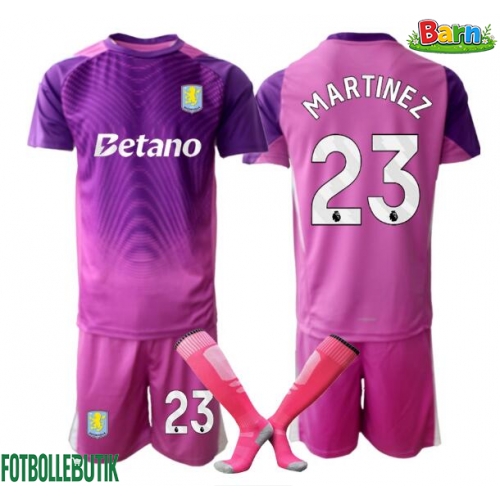 Aston Villa Emiliano Martinez #23 Målvakt Tredjeställ Barn 2025-26 Kortärmad (+ Korta byxor)